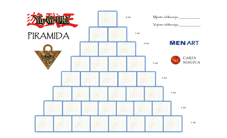 Primjer Piramide s poljima za upis igrača