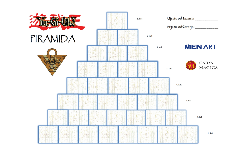 Primjer Piramide s poljima za upis igraÄa