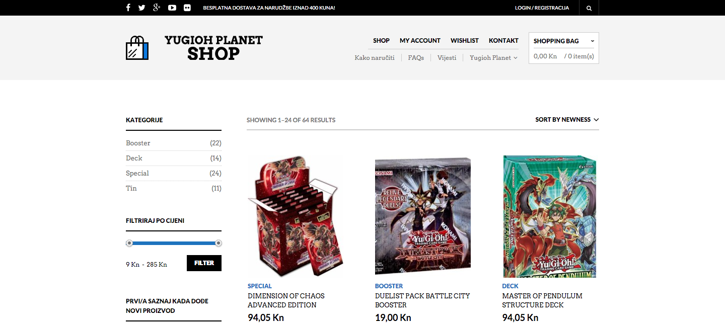 O nama - Yugioh Shop koji smo razvili 2014. godine