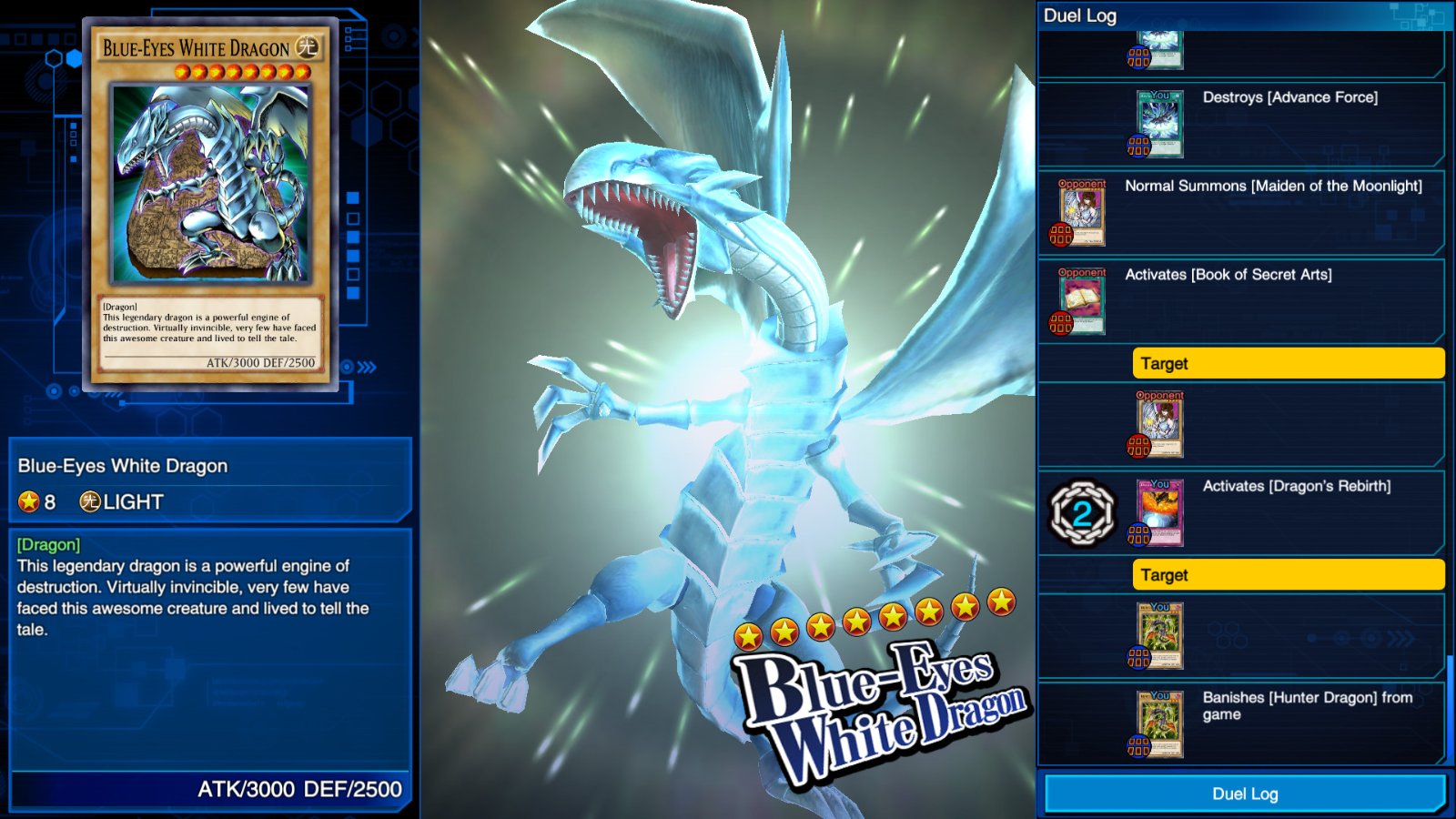 Animacija prizivanja Blue-Eyes White Dragona