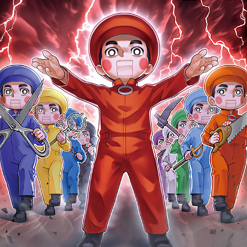 Gimmick Puppet Little Soldiers – art prikazuje radnike kineske tvornice mobitela