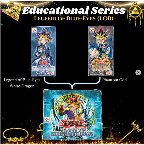Japanski paketi Legend of Blue-Eyes White Dragon i Phantom God koji su spojeni u TCG set Legend of Blue Eyes White Dragon
