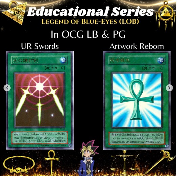 Swords of Revealing Light kao Ultra Rare i Monster Reborn u japanskim setovima LB i PG