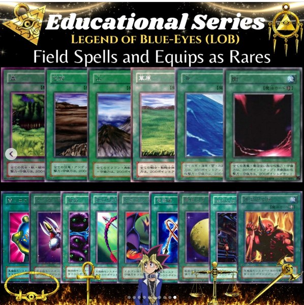 Field i Equip spell karte kao Rare u japanskim setovima LB i PG