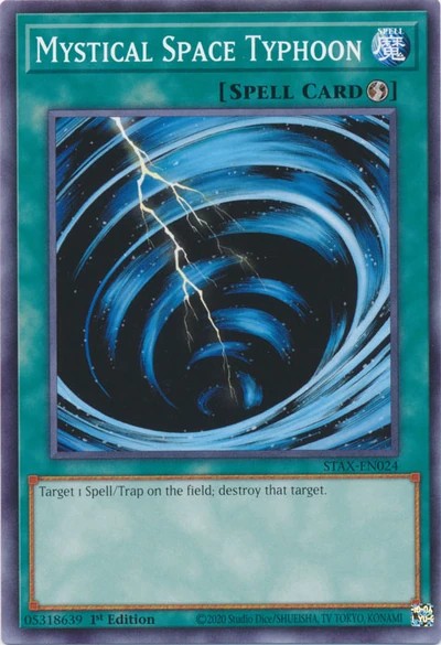 Karta Mystical Space Typhoon – Quick-Play spell karta
