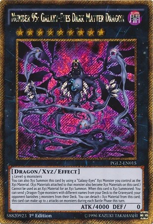 Number 95: Galaxy-Eyes Dark Matter Dragon (PGL2) kao Gold Secret Rare
