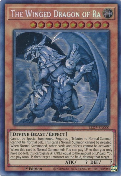 The Winged Dragon of Ra (LED7) kao Ghost Rare