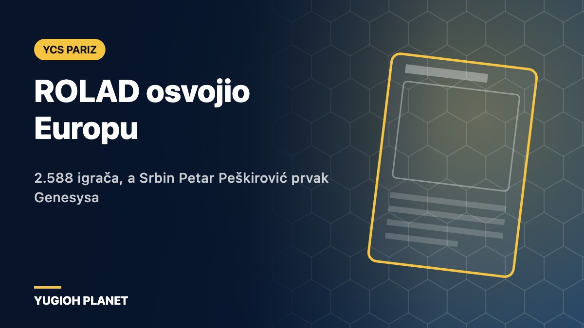 YCS Pariz: ROLAD osvojio Europu, Srbin prvak Genesysa