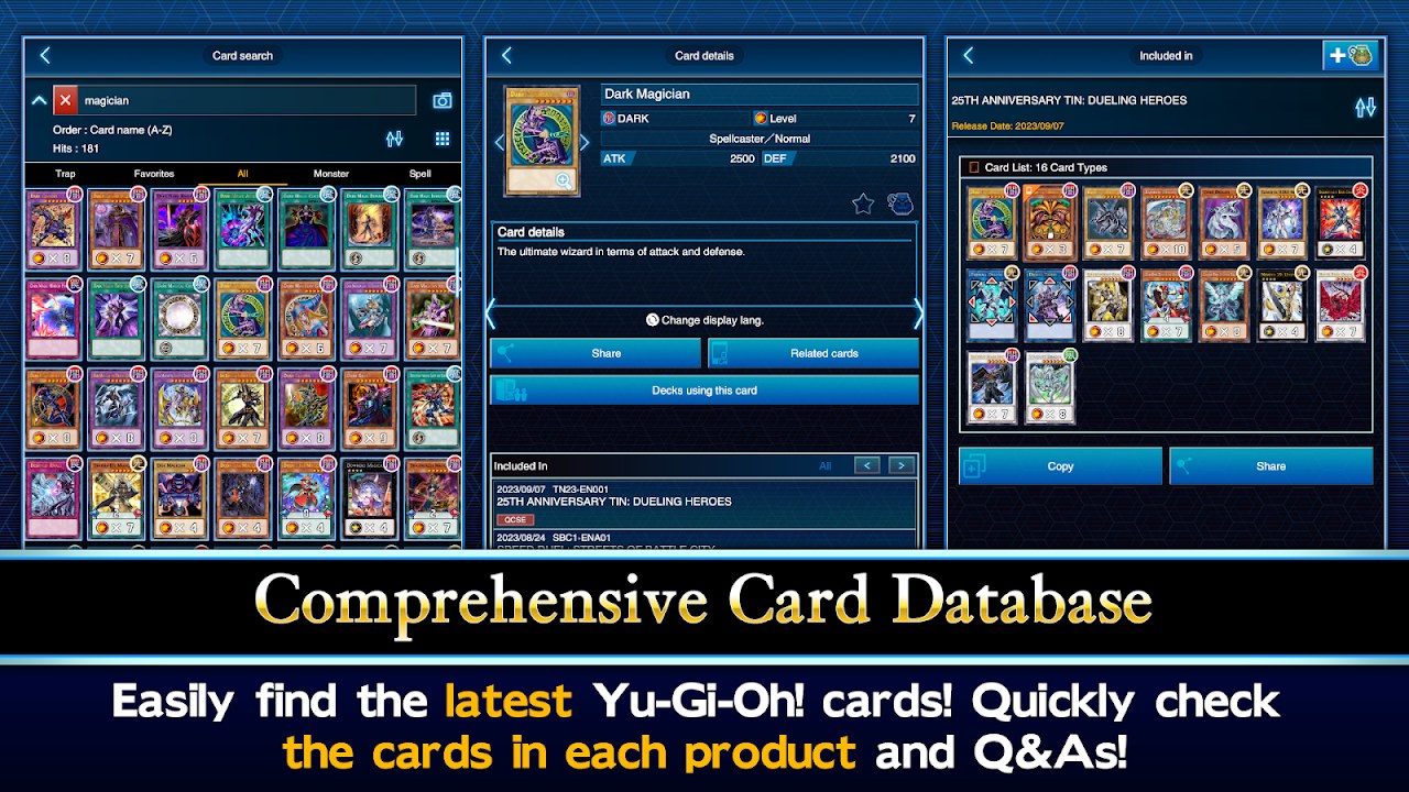 Yu-Gi-Oh! Neuron – službena baza karata s popisom karata po proizvodima i Q&A