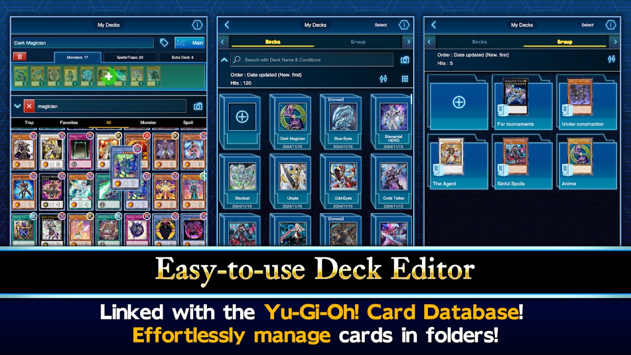 Yu-Gi-Oh! Neuron – deck editor povezan sa službenom bazom karata